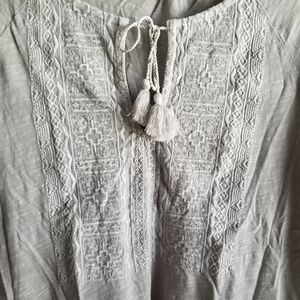 Lucky brand long sleeve peasant blouse, small
